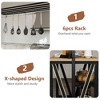 Large Wooden Kitchen Island with Power Outlet & LED Lights, Multi-Tier Bakers Rack with Microwave Shelf - 3 of 4