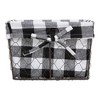 Design Imports Set of 5 Vintage Gray Chicken Wire Check Liner Baskets Black/White: Decorative Storage, Cotton, Hand Wash - 3 of 4