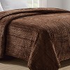 Plazatex Chevron Braided Stylish Soft Comfortable and Lightweight All Seasons Blanket Twin Chocolate - 4 of 4