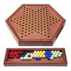 Probe Hues 2.5 Wooden Chinese Checkers Set, 60 Acrylic Marbles & Storage - 2 of 3