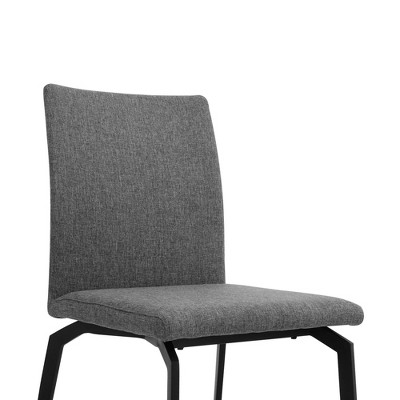 Lyon Contemporary Gray Fabric Upholstered Metal Side Chair