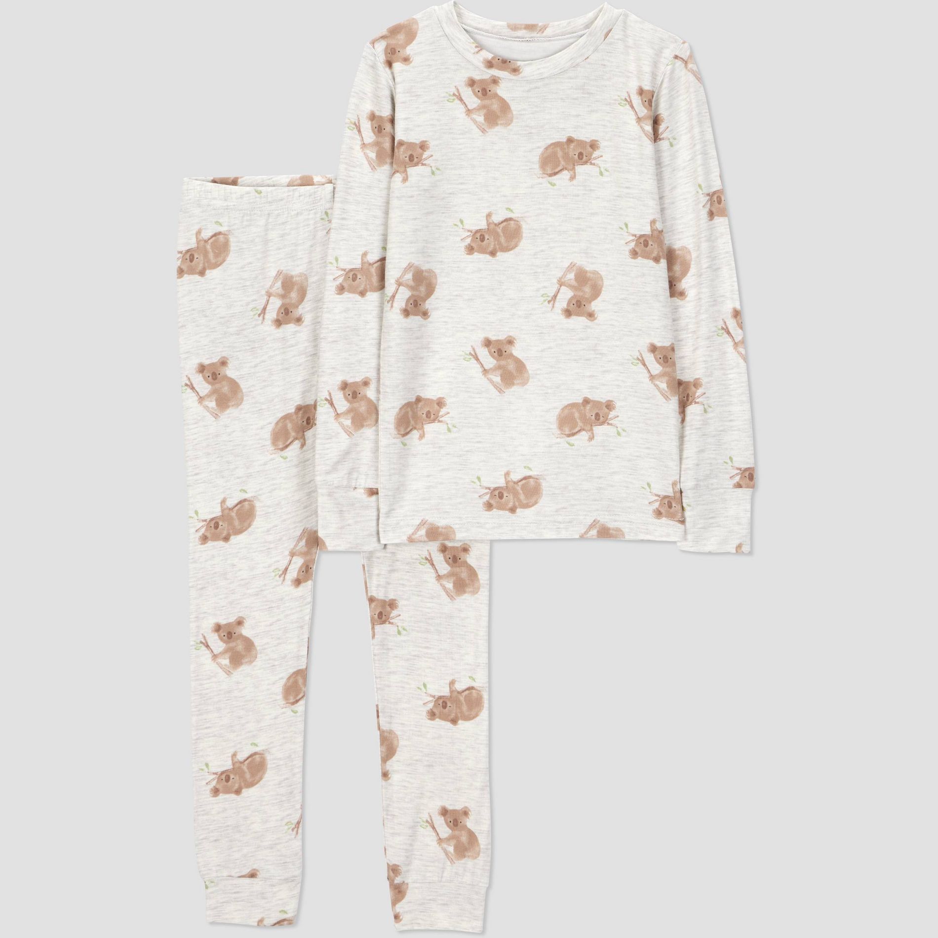 Carter's Just One You® Toddler 2pc Short Sleeve Comfy Soft Koala Snug Fit Pajama Set - Gray 18M
