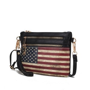 MKF Collection Alisson Vegan Leather Women’s FLAG Crossbody Wristlet Bag by Mia K - 1 of 4
