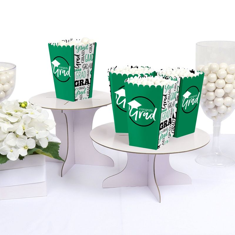 Big Dot of Happiness Green Graduation Party Favor Popcorn Treat Boxes - Set of 12, 3 of 6
