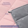 20lbs Pink Grey Weighted Blanket, 60x80, Cooling, Heavy, Breathable, Queen, Machine Washable - 4 of 4