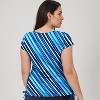 Calypsa Women's Plus Size Cap Sleeve UPF 50+ Sadie Swim Top - 2 of 3