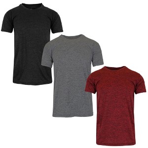 Galaxy Kick Start Men's Short Sleeve Moisture-Wicking Quick Dry Performance Crew Neck Tee-3 Pack - 1 of 1