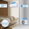 9,000 Btus Mini Split AC, 19 SEER2 Wall Mounted AC , Ductless Inverter Split-System Air Conditioners Cools up to 450 Sq.Ft, WIFI and Remote Control - 3 of 4