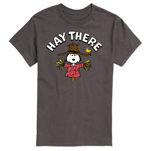 Men's - Peanuts - Snoopy Scarecrow Hay There Short Sleeve Graphic T-Shirt - 1 of 4