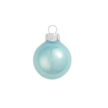 Northlight 12ct Blue Pearl Glass Christmas Ball Ornaments 2.75" (70mm)