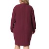 Agnes Orinda Women's Plus Size Knit Sweater Warm Long Sleeve Pullover Mini Dresses - 4 of 4