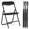 Folding Card Table and Chair Set, Upholstered Foldable Table and Chair Set, Portable Metal Frame Children's Activity Table and Chairs Set - 4 of 4