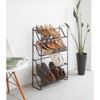 Yamazaki Home - Slim Shoe Rack (31" H) - Steel - Black - 3 of 3
