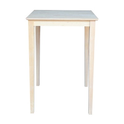 Elegant Shaker-Style 30" Square Solid Wood Bar Height Table