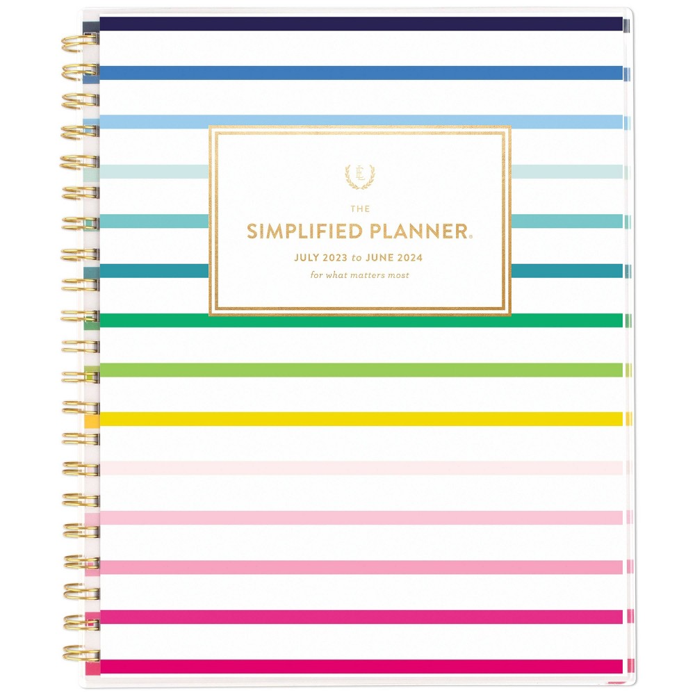Emily Ley for At-A-Glance 2023-24 Academic Planner 11"x8.375" Weekly/Monthly Happy Stripe