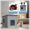 PAGED Outdoor Cat Crate with Leak-Proof Design,All-Weather Slanted Roof Cat House for All Seasons,Pet Furniture for Porch - 4 of 4