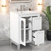 MOEPISY 24 inch Bathroom Vanity with Sink, Bathroom Vanity Cabinet with Two Drawers and Door, Adjustable Shelf - 2 of 4