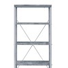 INFURNIC Decorative Bookshelf Faux Concrete Metal Frame 4 Open Compartment Storage Modern Etagere Style, Gray, 11"*24"*54" - 3 of 4
