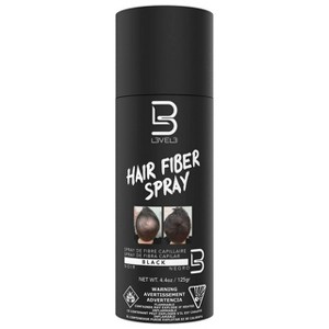 L3 Level 3 Black Hair Fiber Spray - Covers Bald Spots & Thinning Hair - Instant Gray Coverage & Thicker Hair Appearance - 1 of 4