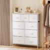 SEVOBAL Utility Storage Cabinets 9 Dressers Fabric Storage Tower, Wooden Top for Kid Room, Closet, Entryway, Nursery, White, 39.3"*11.8"*39.9" - 4 of 4