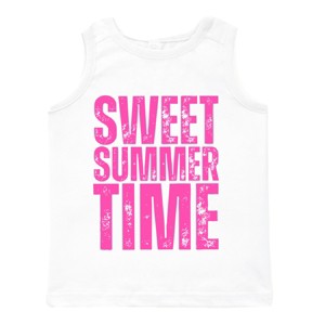 The Juniper Shop Sweet Summer Time Block Distressed Toddler Tank - 1 of 4