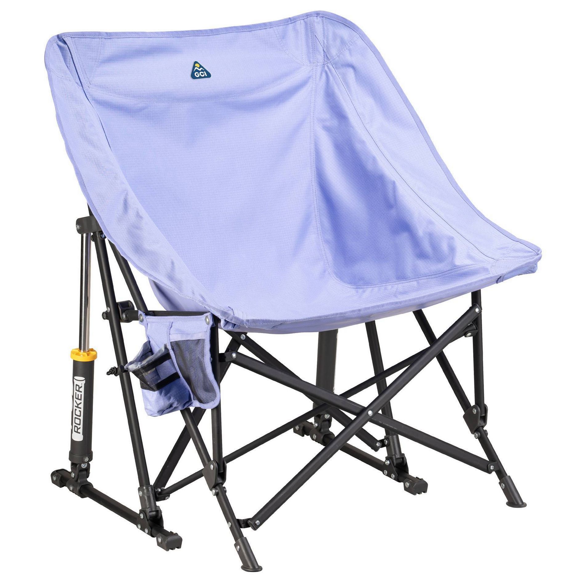 GCI Outdoor Pod Rocker Foldable Rocking Camp Chair - Lavender: Portable Steel Frame & Armrests