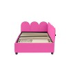 Upholstered Daybed with 2 Drawers, Velvet Sofabed with Soft Fabric Headboard, No Box-spring Needed, Rose Red - 4 of 4