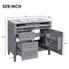 Modern 36 Inch Bathroom Vanity with Sink Top, Soft-Close Drawers and Tip-Out Tray, Freestanding Storage Cabinet for Bathroom-Maison Boucle - 3 of 4