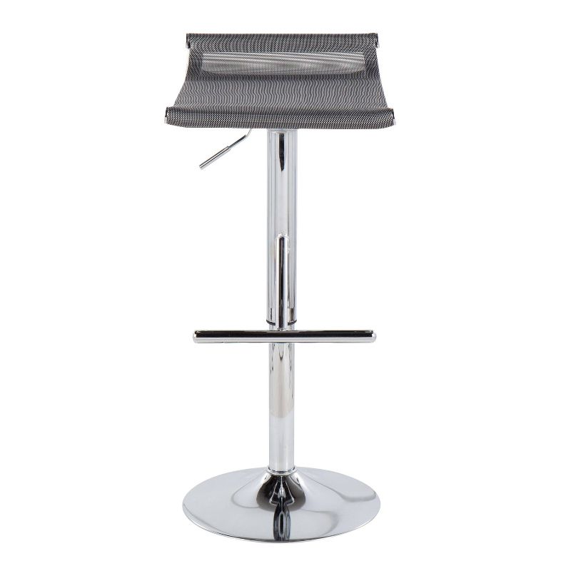 Mirage Ale Mesh Fabric/Metal Barstool Chrome/Silver - LumiSource, 6 of 11