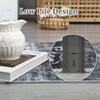 Rugs for Living Room Vintage Floral Print Distressed Area Rug Low Pile  Non-Slip Throw Rugs for Bedroom, Home Office - 4 of 4