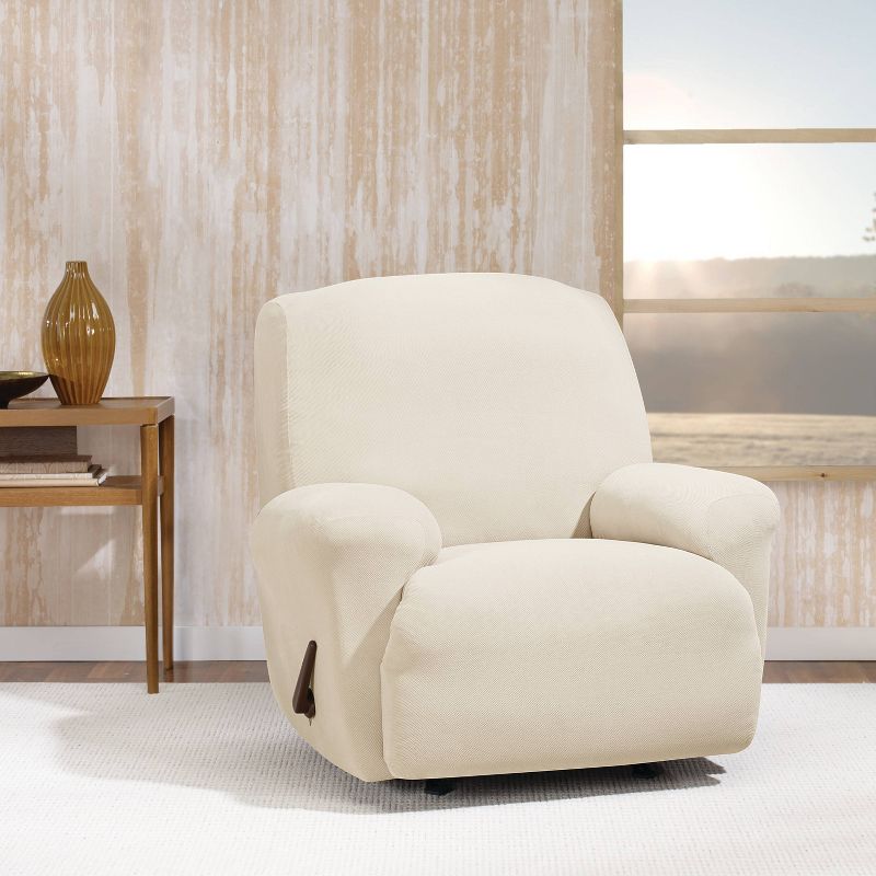 Stretch Knit Wing Recliner Slipcover - Sure Fit, 3 of 5