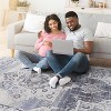 8'x10' Cream/Blue Medallion Area Rug ¨C Non-Shedding, Stain-Resistant Traditional Carpet for Living Room, Bedroom, or Office - Nertpow - 2 of 4