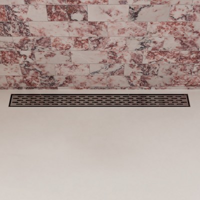 ALFI ABLD32C 32Inch Modern Stainless Steel Linear Shower Drain with Groove Holes