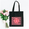 City Creek Prints Homebody Stacked Smiley Face Canvas Tote Bag - 15x16 - Black - 2 of 2