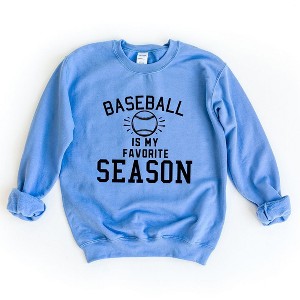 Simply Sage Market Women's Graphic Sweatshirt Baseball Is My Favorite With Ball - 1 of 4