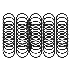 Unique Bargains Women's Spiral Pattern Hair Ropes Black 50 Pcs - 1 of 3