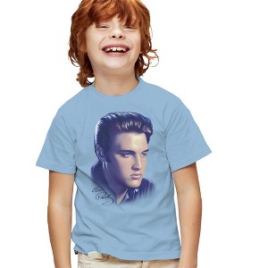 Boys' Short Sleeve Elvis Presley Big Portrait T-Shirt - 1 of 4