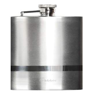 Rabbit Polished Stainless Steel Pocket Flask, 6 Ounce Capacity