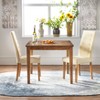 Lifestorey Carmen Dining Table Beige : 4-Seat Square MDF Top, Wood Frame, Non-Extension - 4 of 4