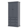 77" Freestanding Kitchen Pantry Cabinet with 3 Adjustable Shelves,3 Drawers,8 Door Racks,Farmhouse Storage Cupboard for Dining RoomThe Pop Home - 3 of 4