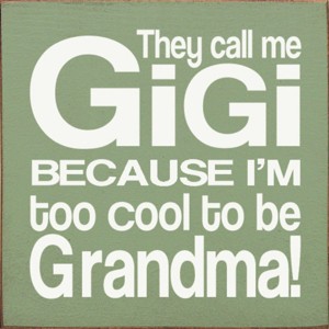 Slickblue Rustic Gigi Wood Sign – Solid Knotty Pine Wall Art for Grandma, 7x7 Inches, Multiple Colors - 1 of 3