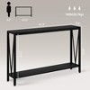 2-Tier Console Table with Storage Shelf, X-Design Bookshelf Narrow Sofa Side Table for Entryway, Living Room - 2 of 4