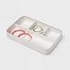 Section Stackable Tray Jewelry Organizer with Ring Rolls and Dividers - A New Day™ Cream - 2 of 2