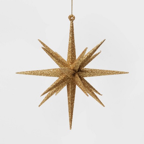 Plastic Spike Starburst Christmas Tree Ornament Gold - Wondershop ...