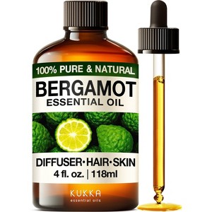 KUKKA Bergamot Essential Oil for Diffuser and Skin - 4 Fl Oz - Soap Making Scent DIY - 1 of 4