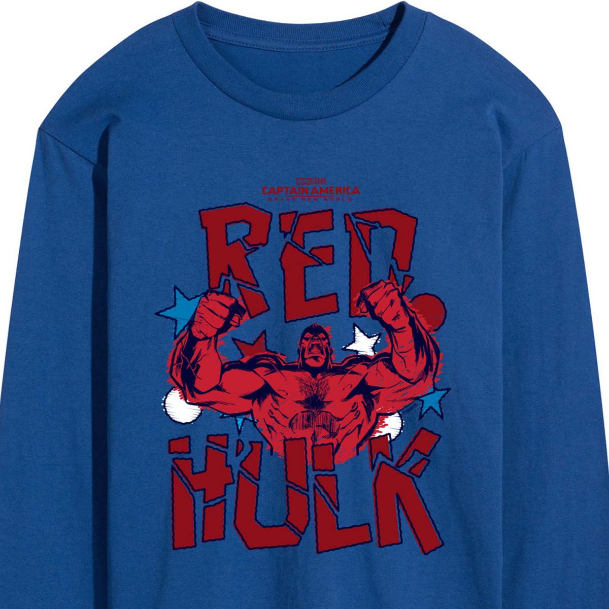 Men's - Marvel - Captain America Scribble Red Hulk Long Sleeve Graphic T-Shirt - thumbnail 7