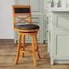 Sapphtopaz 1PC Modern Swivel Bar Stools Upholstered Armless Dining Chairs with X-Back Counter Height Bar Stools for Kitchen, Living Room - 2 of 4