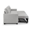 American Furniture Classics,Tufted Sectional Chaise Sofa Sleeper with Storage - 3 of 4