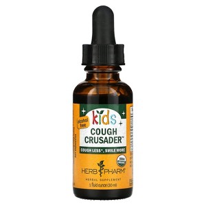 Herb Pharm Kids, Cough Crusader, 1 fl oz (30 ml) - 1 of 4