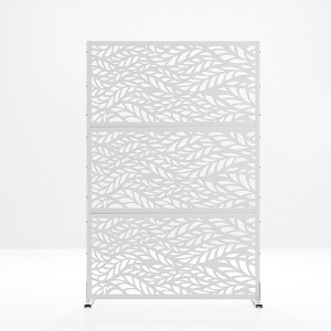 Wooakway 72"H 47"W Outdoor Metal Garden Trellis Privacy Screen Lattice Panel Indoor Room Divider - 1 of 4